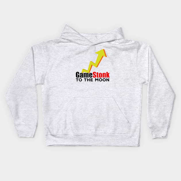 Game Stonk to the Moon Kids Hoodie by DiegoCarvalho